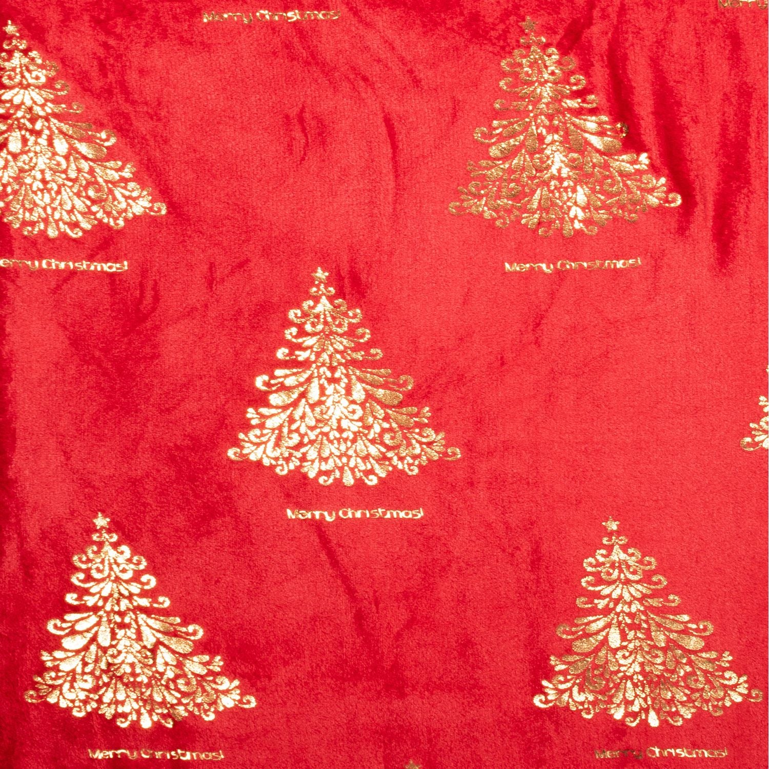 VESTIAMO CASA GRAN NATALE - Plaid Coperta Natalizia Rosso e Oro 125x150 cm